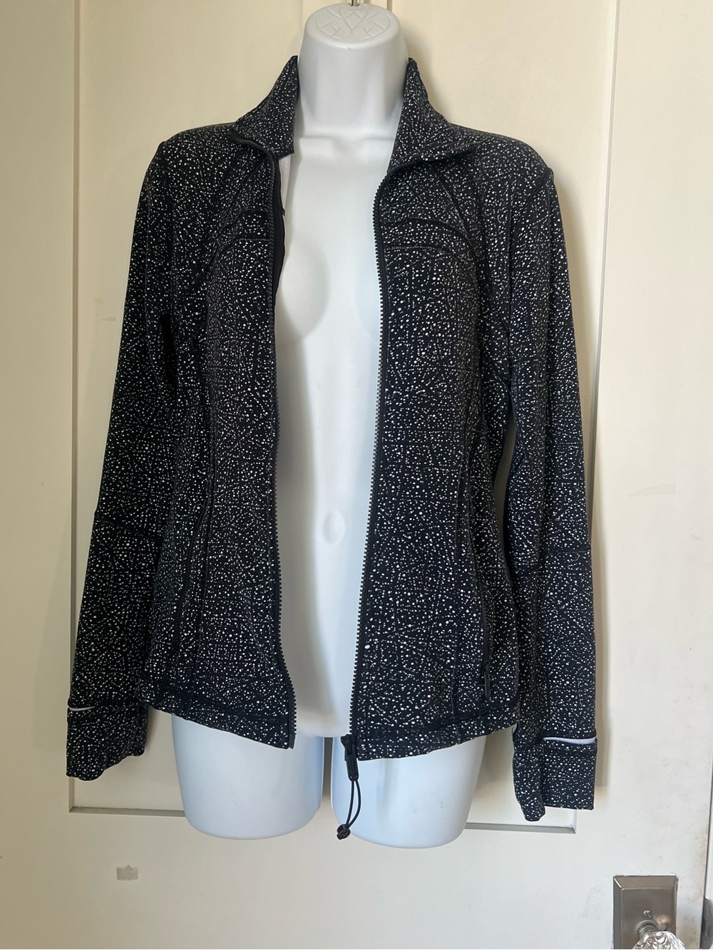 lululemon Define Jacket Size 6 Black White Speckled Static Full Zip Athleisure - Picture 8 of 11